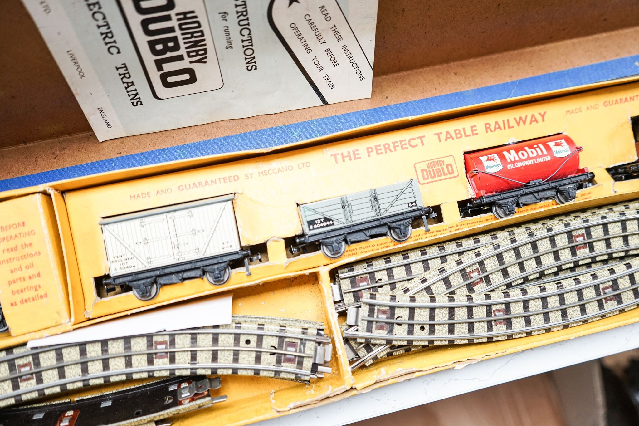 Hornby Dublo , including a set EDP2 and a goods set, largely boxed